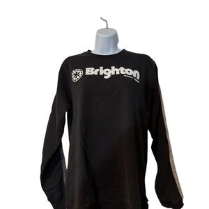 LOCALE Mens Brighton Snow Groomer Black Sweatshirt with White and Gray Accents